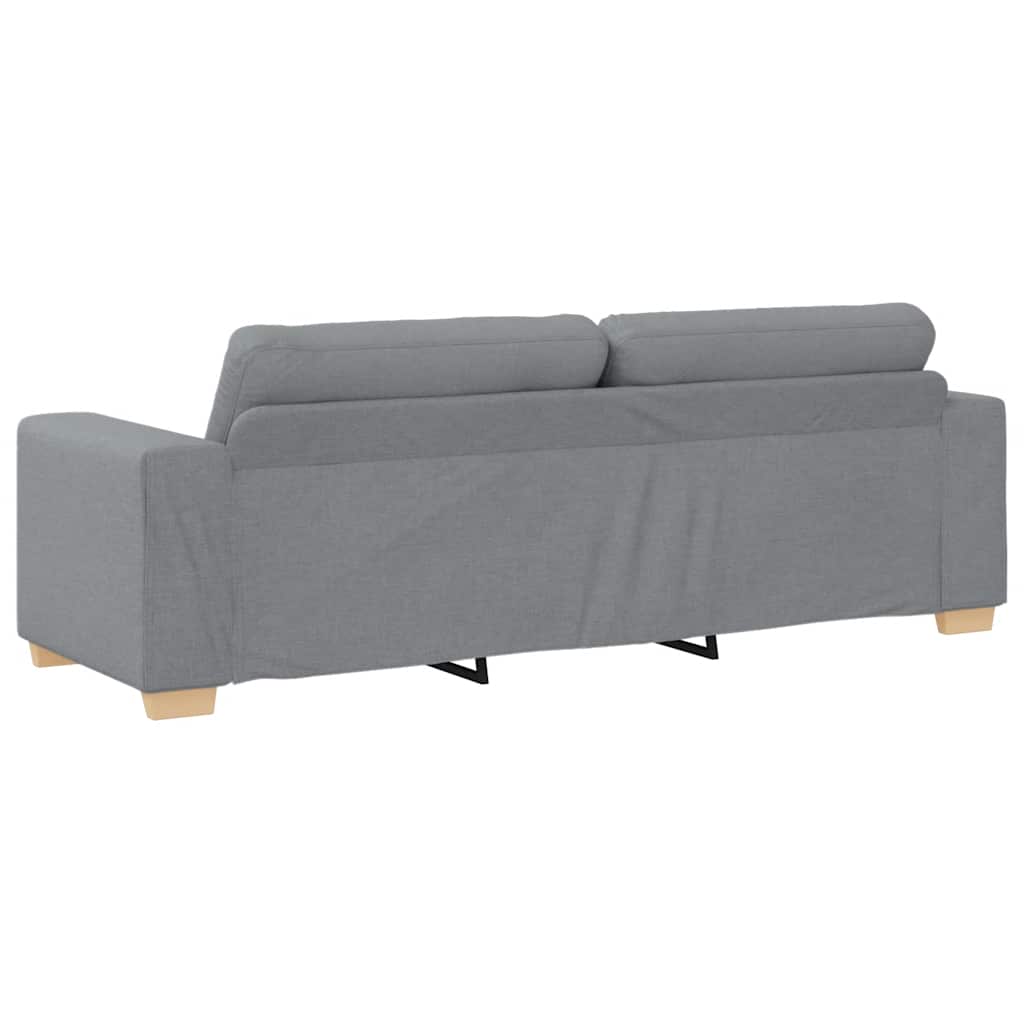 3-zitsbank lichtgrijs 220x78x80 cm stof is nu te koop bij PeponiXL, paradijselijk wonen!