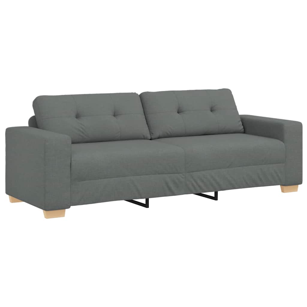 3-zitsbank donkergrijs 220x78x80 cm stof is nu te koop bij PeponiXL, paradijselijk wonen!