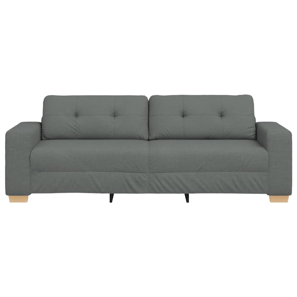 3-zitsbank donkergrijs 220x78x80 cm stof is nu te koop bij PeponiXL, paradijselijk wonen!
