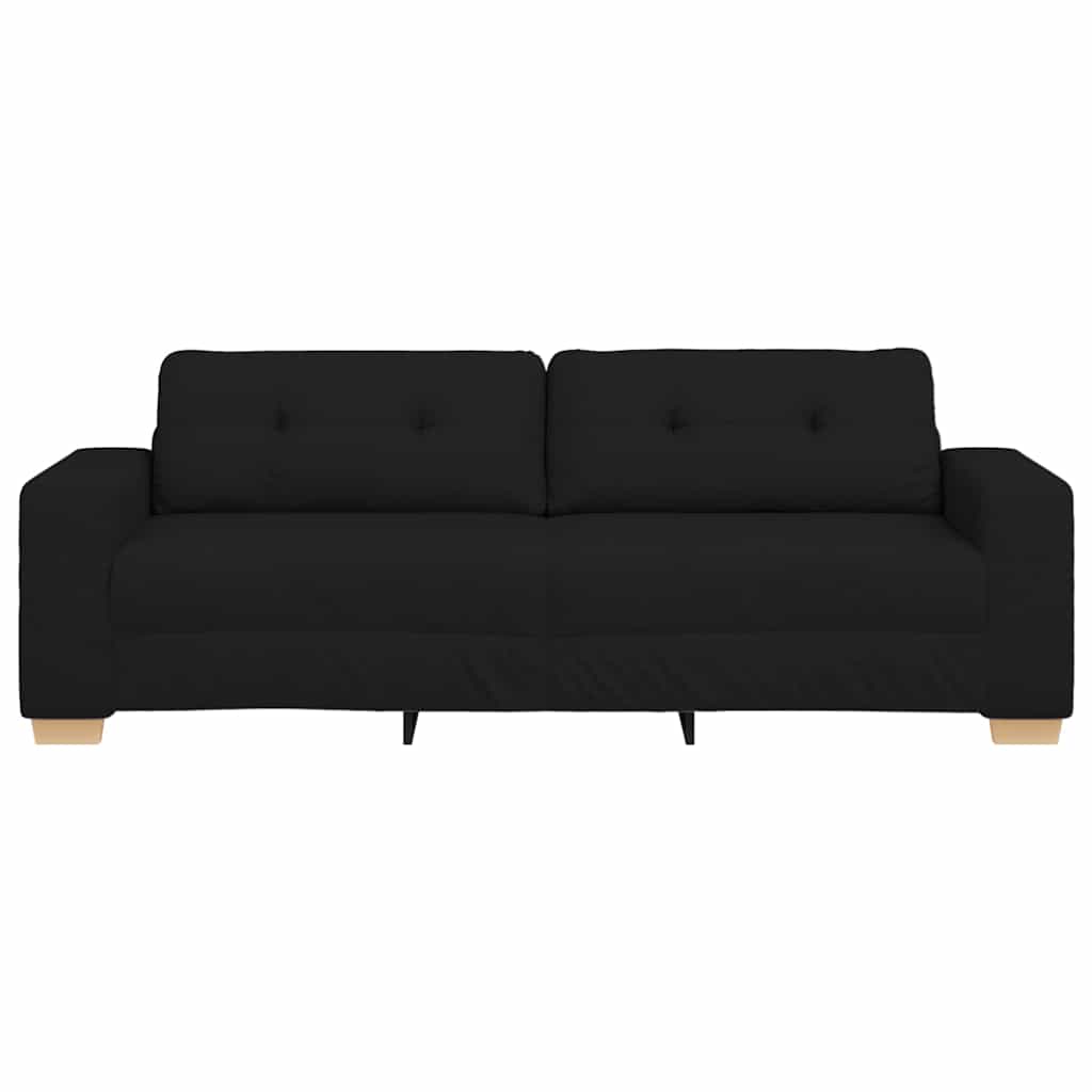 3-zitsbank zwart 220x78x80 cm stof is nu te koop bij PeponiXL, paradijselijk wonen!