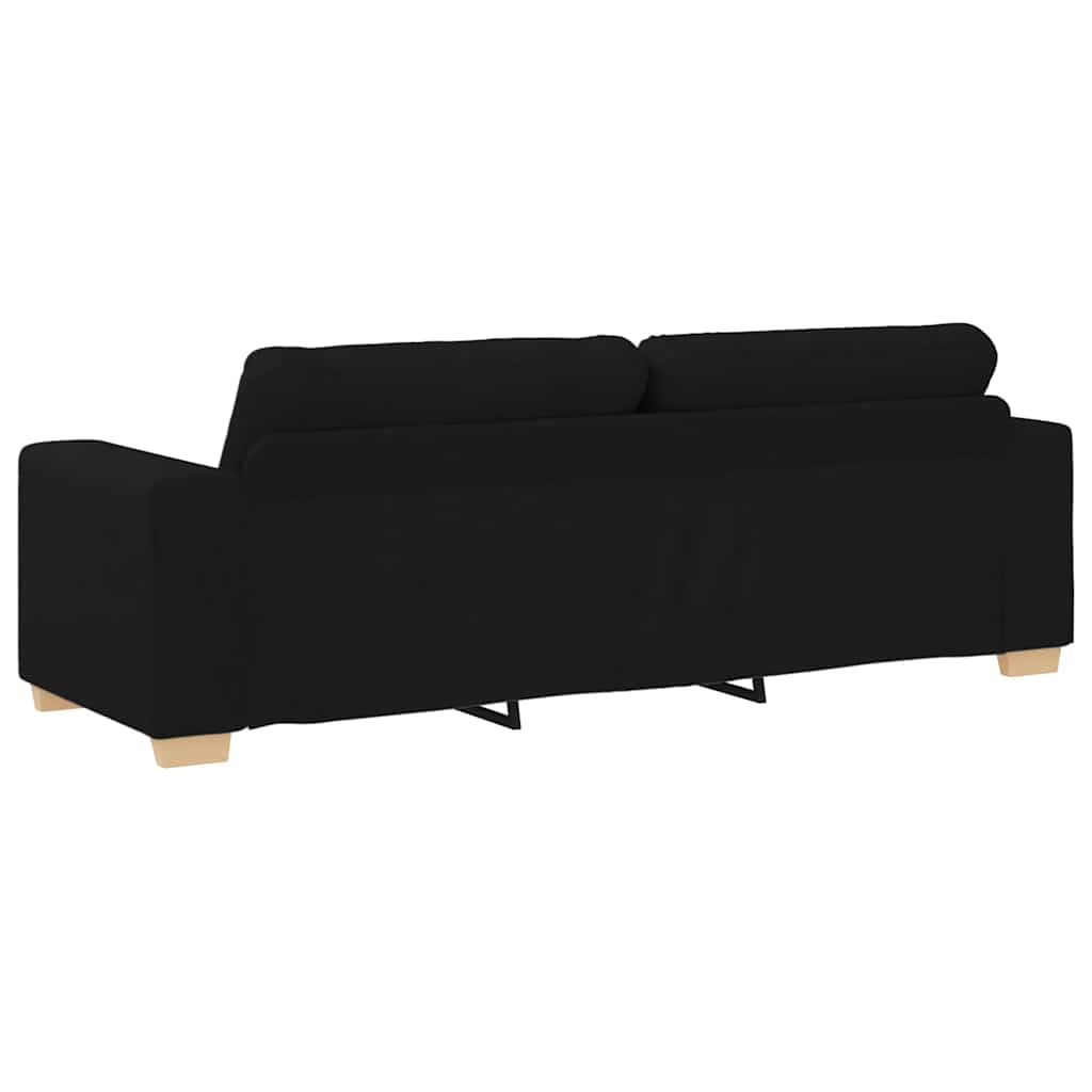 3-zitsbank zwart 220x78x80 cm stof is nu te koop bij PeponiXL, paradijselijk wonen!