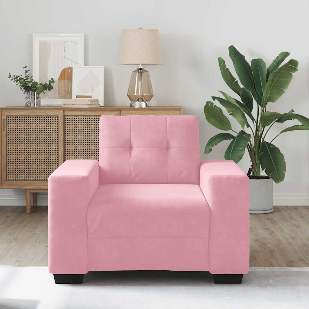 Sofastoel Roze 100x78x80 cm Fluweel is nu te koop bij PeponiXL, paradijselijk wonen!