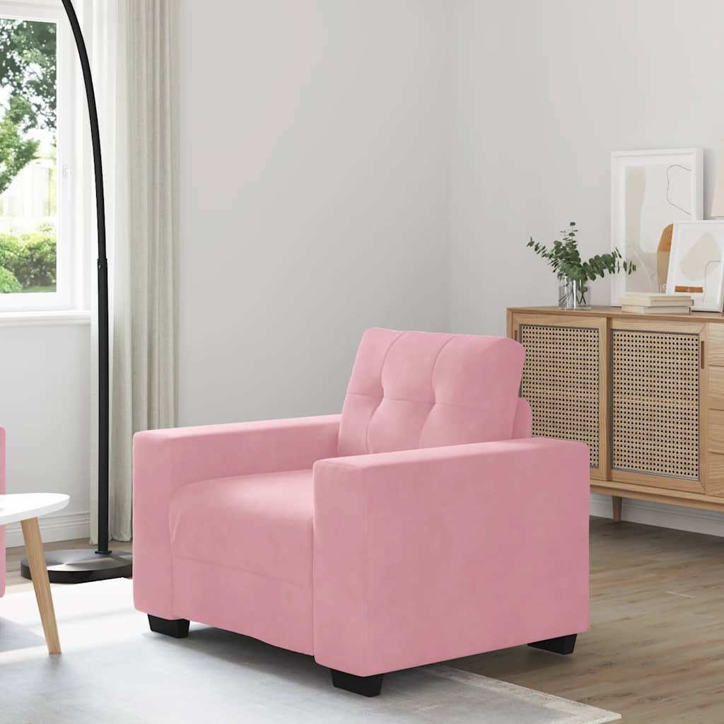 Sofastoel Roze 100x78x80 cm Fluweel is nu te koop bij PeponiXL, paradijselijk wonen!