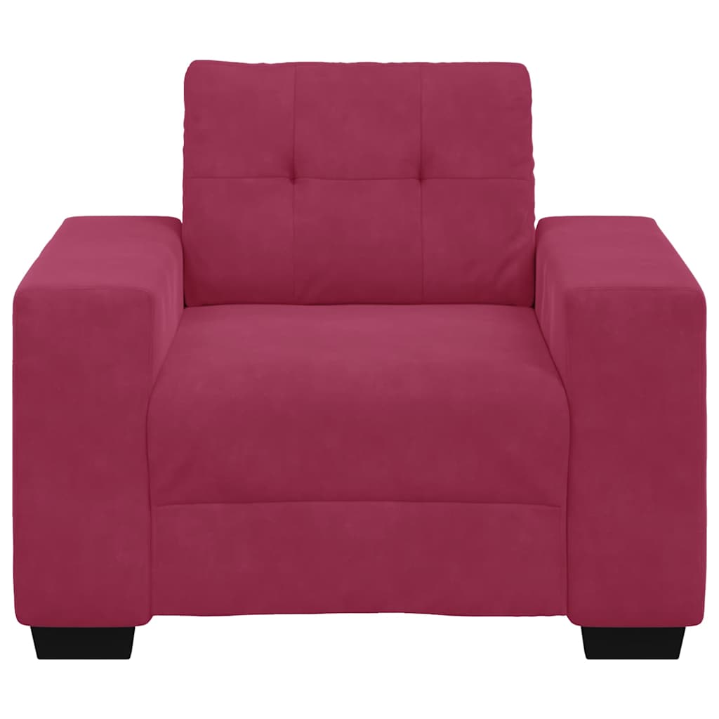 Sofastoel Wijnrood 100x78x80 cm Fluweel is nu te koop bij PeponiXL, paradijselijk wonen!