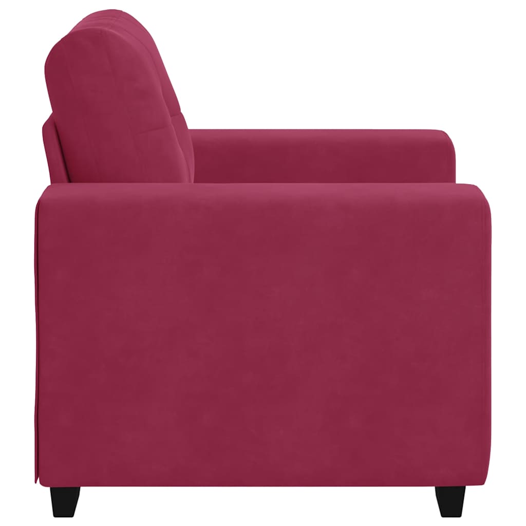 Sofastoel Wijnrood 100x78x80 cm Fluweel is nu te koop bij PeponiXL, paradijselijk wonen!