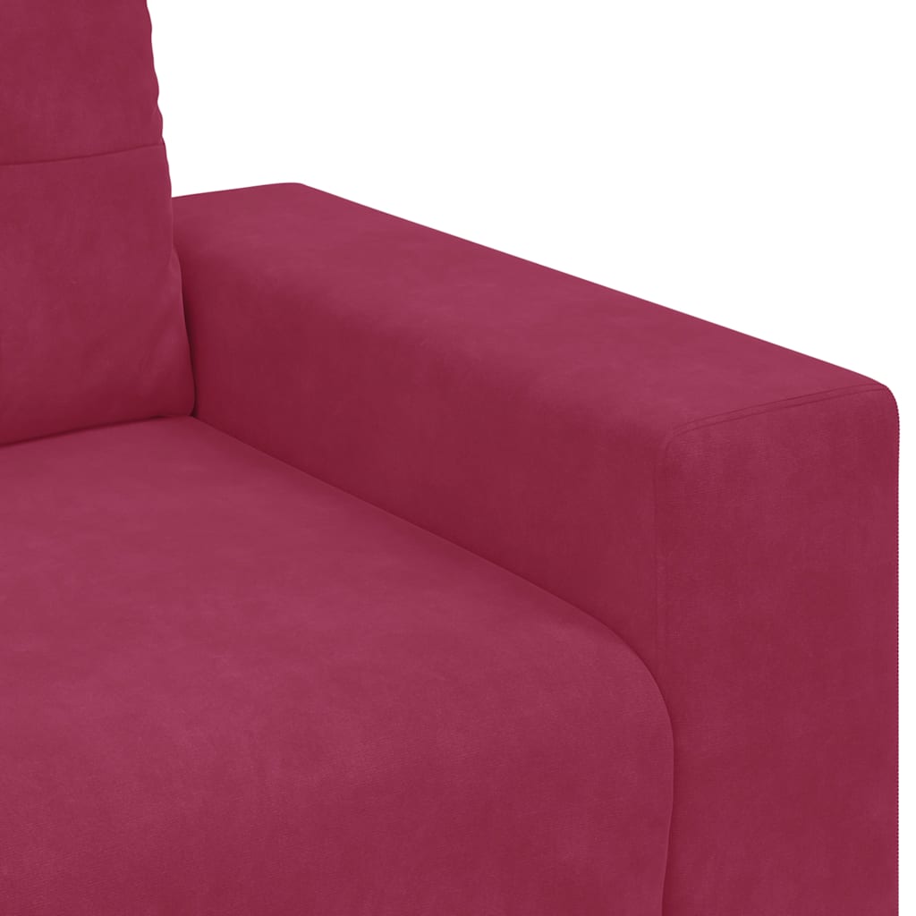 Sofastoel Wijnrood 100x78x80 cm Fluweel is nu te koop bij PeponiXL, paradijselijk wonen!