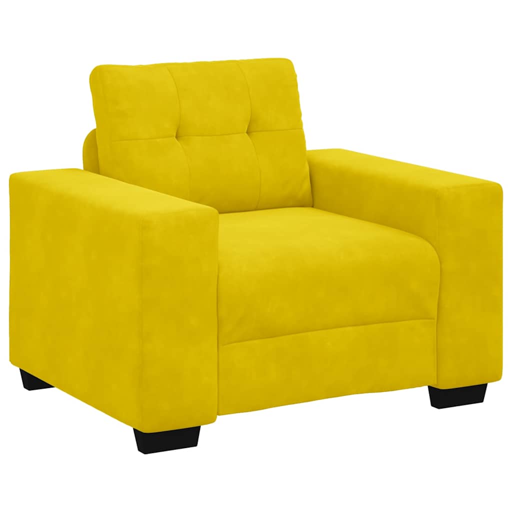Sofastoel Geel 100x78x80 cm Fluweel is nu te koop bij PeponiXL, paradijselijk wonen!