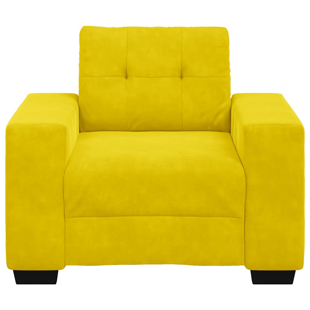 Sofastoel Geel 100x78x80 cm Fluweel is nu te koop bij PeponiXL, paradijselijk wonen!