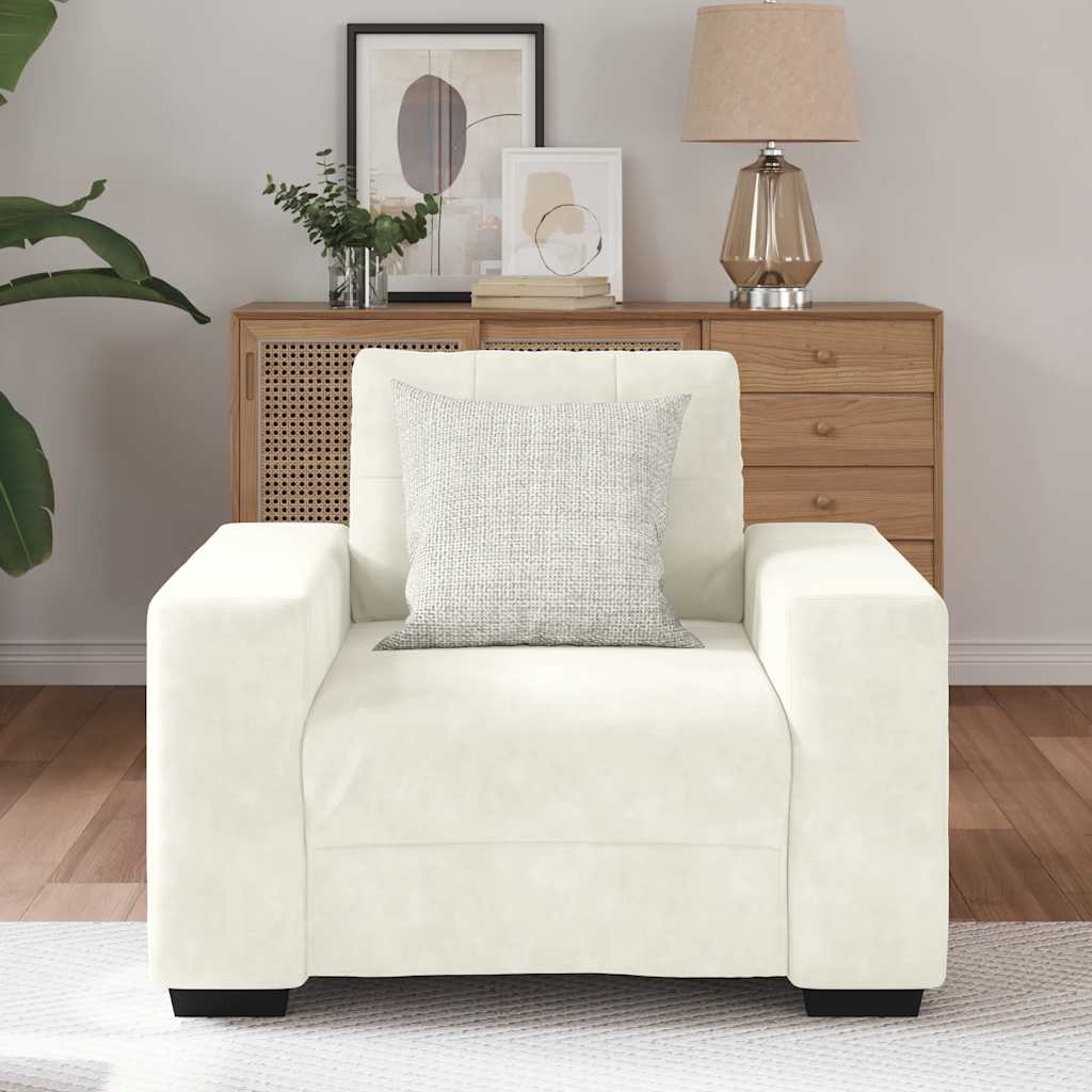 Sofastoel Crème 100x78x80 cm Fluweel is nu te koop bij PeponiXL, paradijselijk wonen!