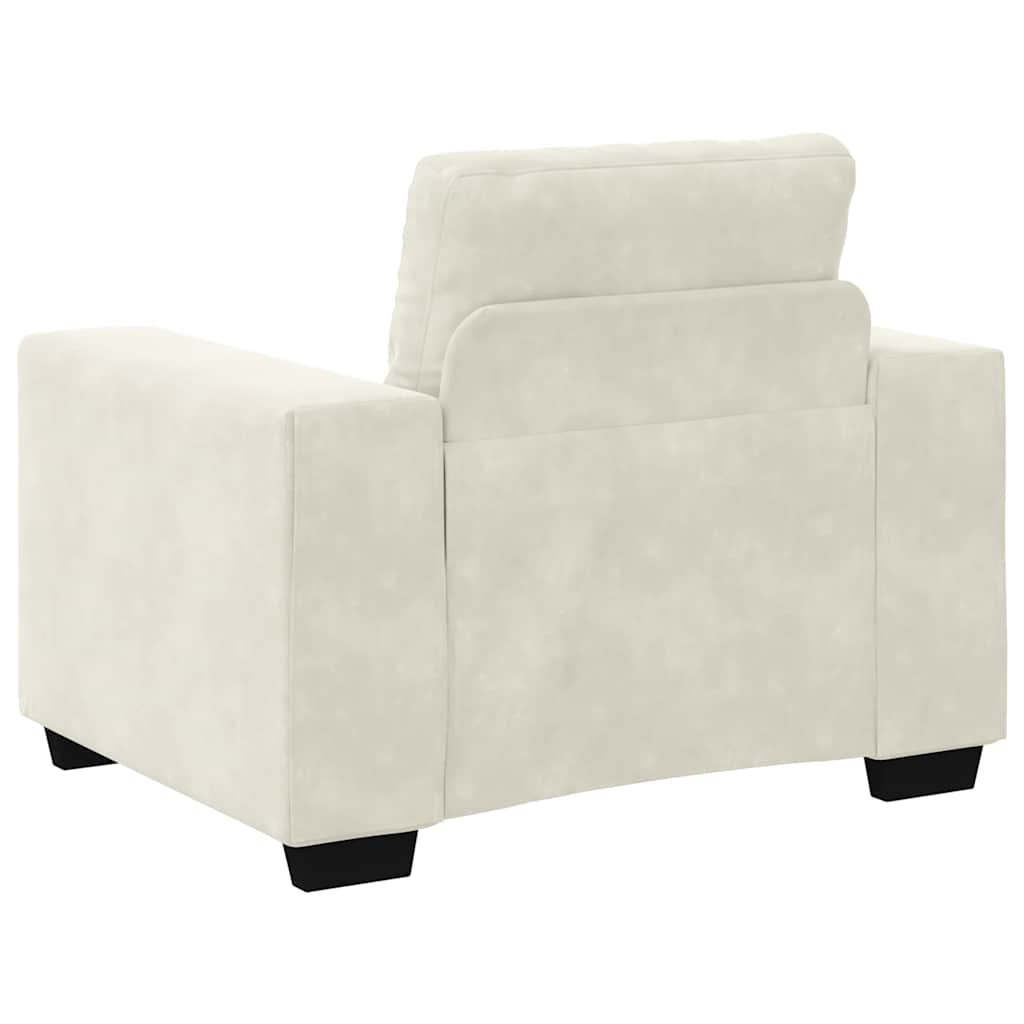 Sofastoel Crème 100x78x80 cm Fluweel is nu te koop bij PeponiXL, paradijselijk wonen!