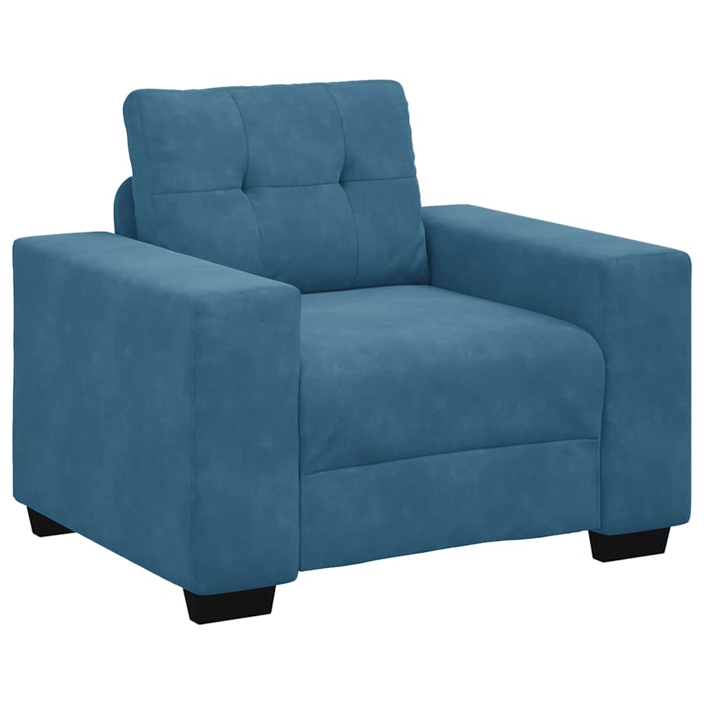 Sofastoel Blauw 100x78x80 cm Fluweel is nu te koop bij PeponiXL, paradijselijk wonen!