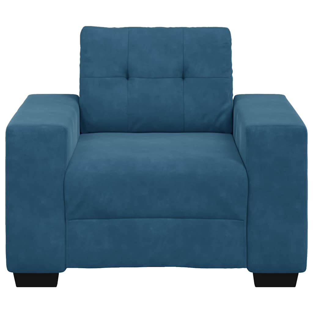 Sofastoel Blauw 100x78x80 cm Fluweel is nu te koop bij PeponiXL, paradijselijk wonen!