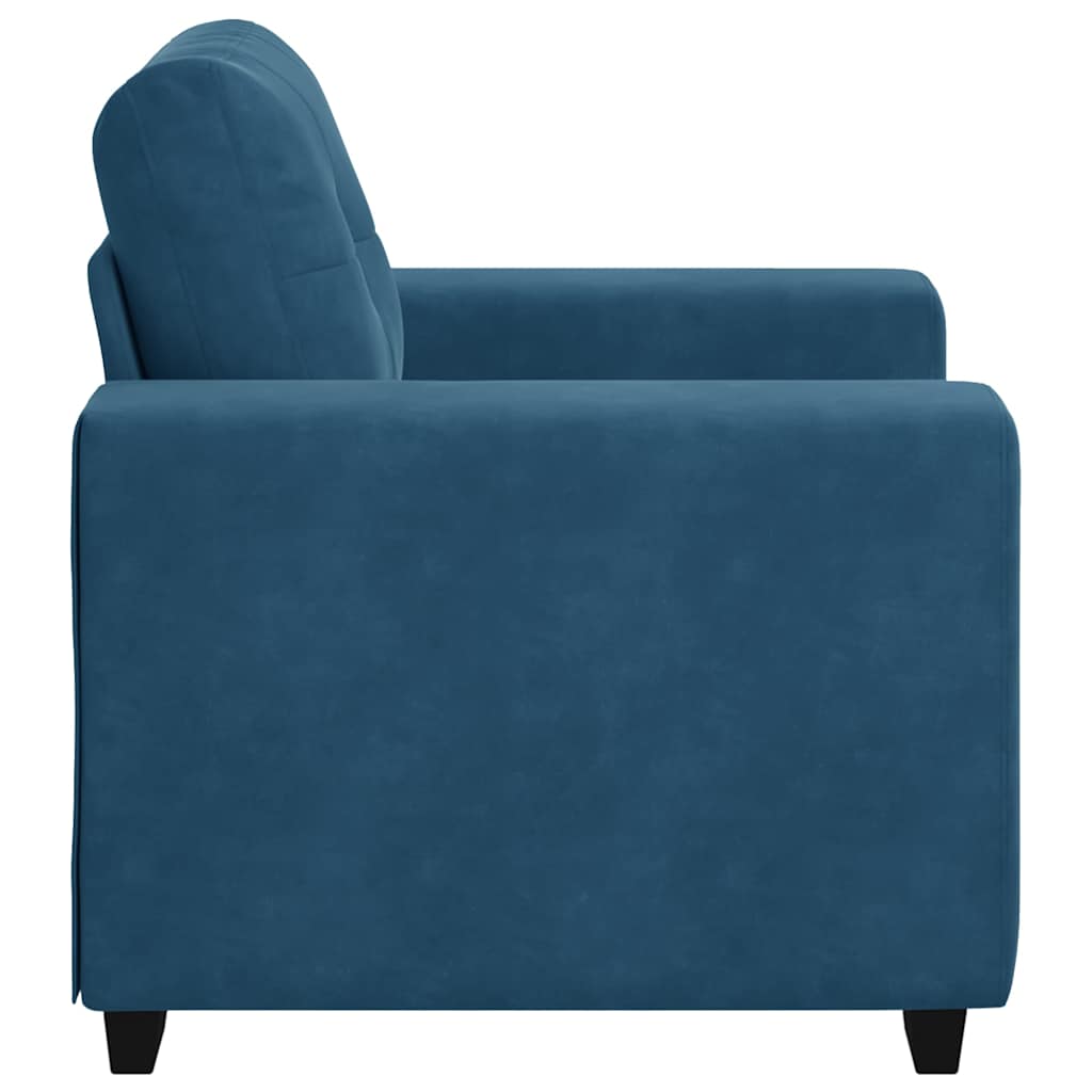 Sofastoel Blauw 100x78x80 cm Fluweel is nu te koop bij PeponiXL, paradijselijk wonen!