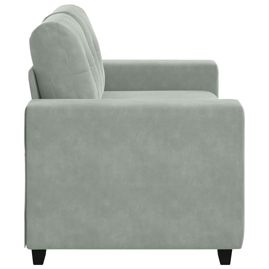 Loveseat bank 160x77x82 cm fluweel lichtgrijs is nu te koop bij PeponiXL, paradijselijk wonen!