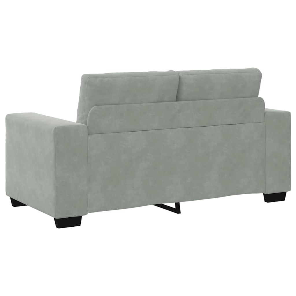 Loveseat bank 160x77x82 cm fluweel lichtgrijs is nu te koop bij PeponiXL, paradijselijk wonen!