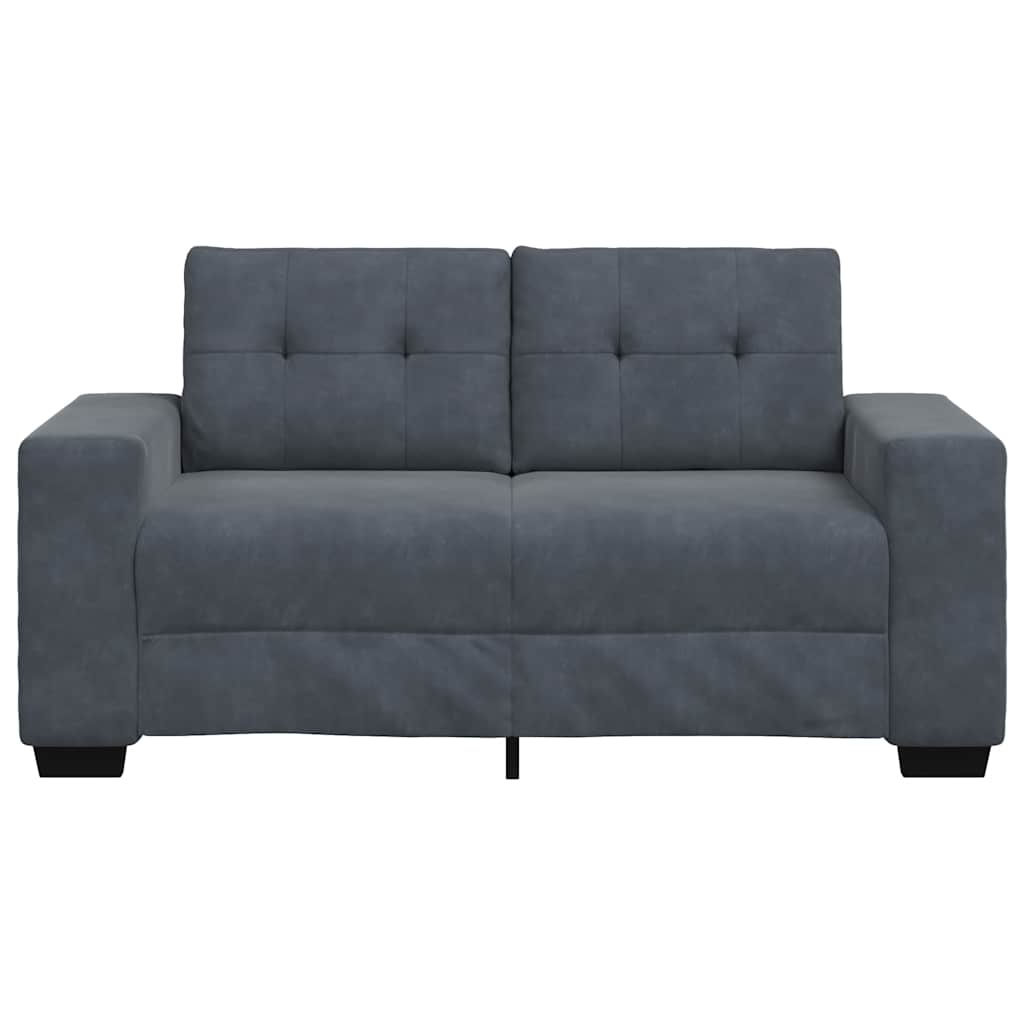 Loveseat bank 160x77x82 cm fluweel donkergrijs is nu te koop bij PeponiXL, paradijselijk wonen!