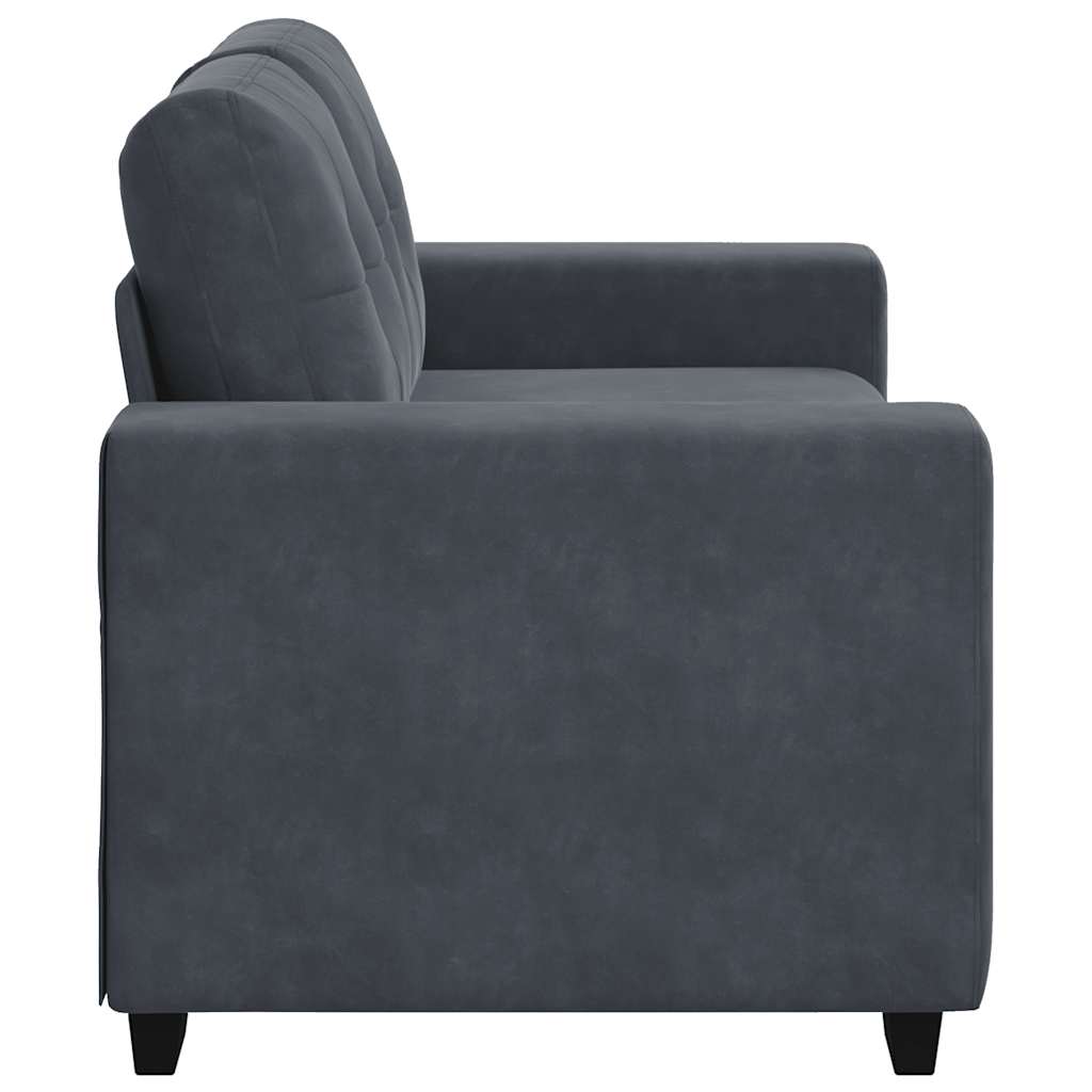 Loveseat bank 160x77x82 cm fluweel donkergrijs is nu te koop bij PeponiXL, paradijselijk wonen!