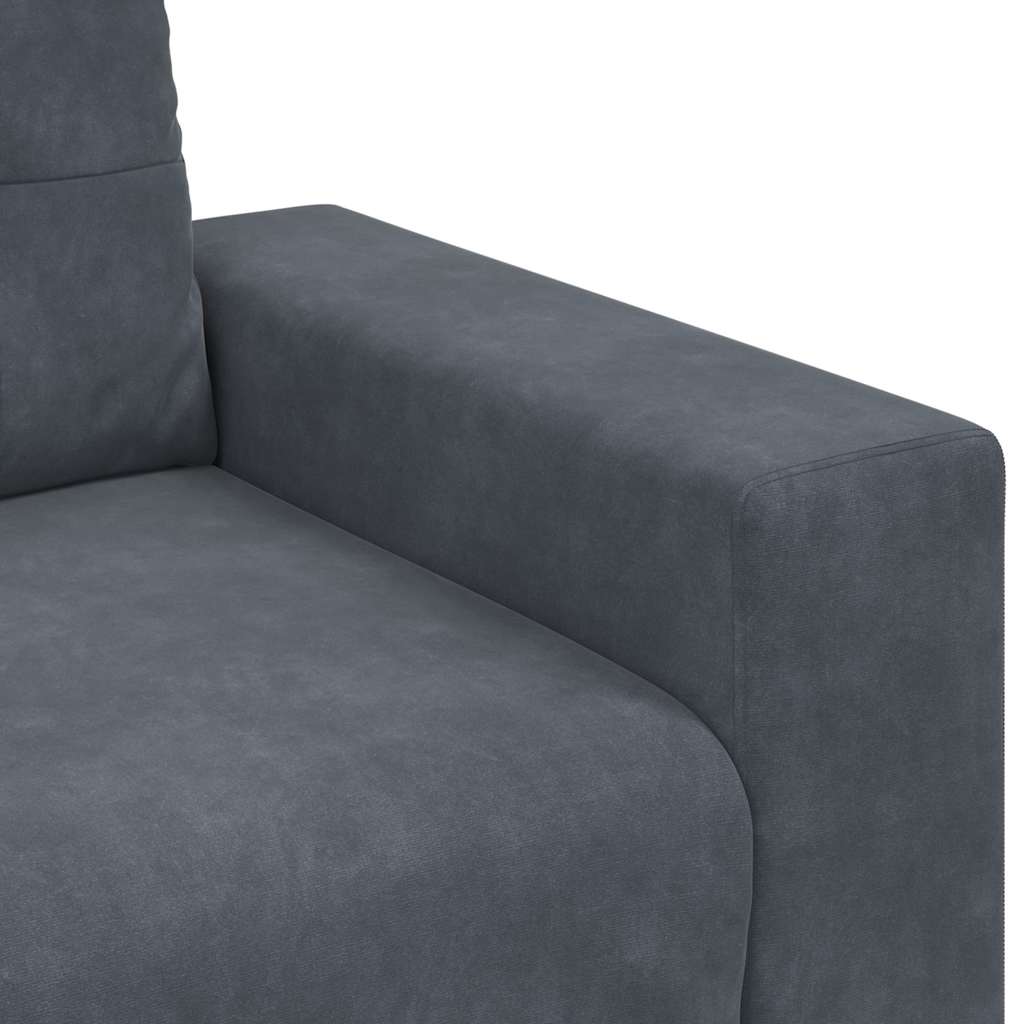 Loveseat bank 160x77x82 cm fluweel donkergrijs is nu te koop bij PeponiXL, paradijselijk wonen!