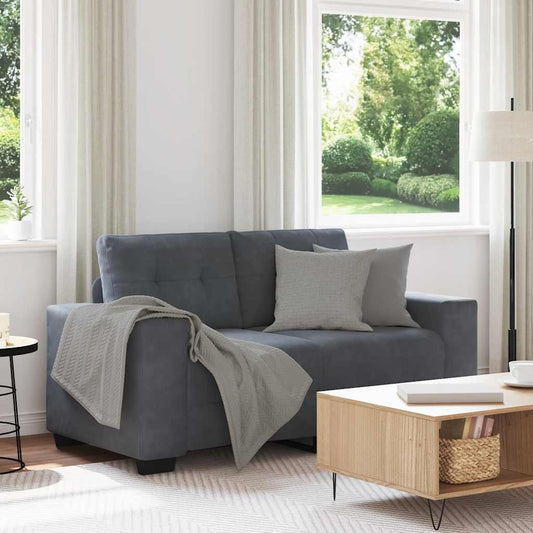 Loveseat bank 160x77x82 cm fluweel donkergrijs is nu te koop bij PeponiXL, paradijselijk wonen!