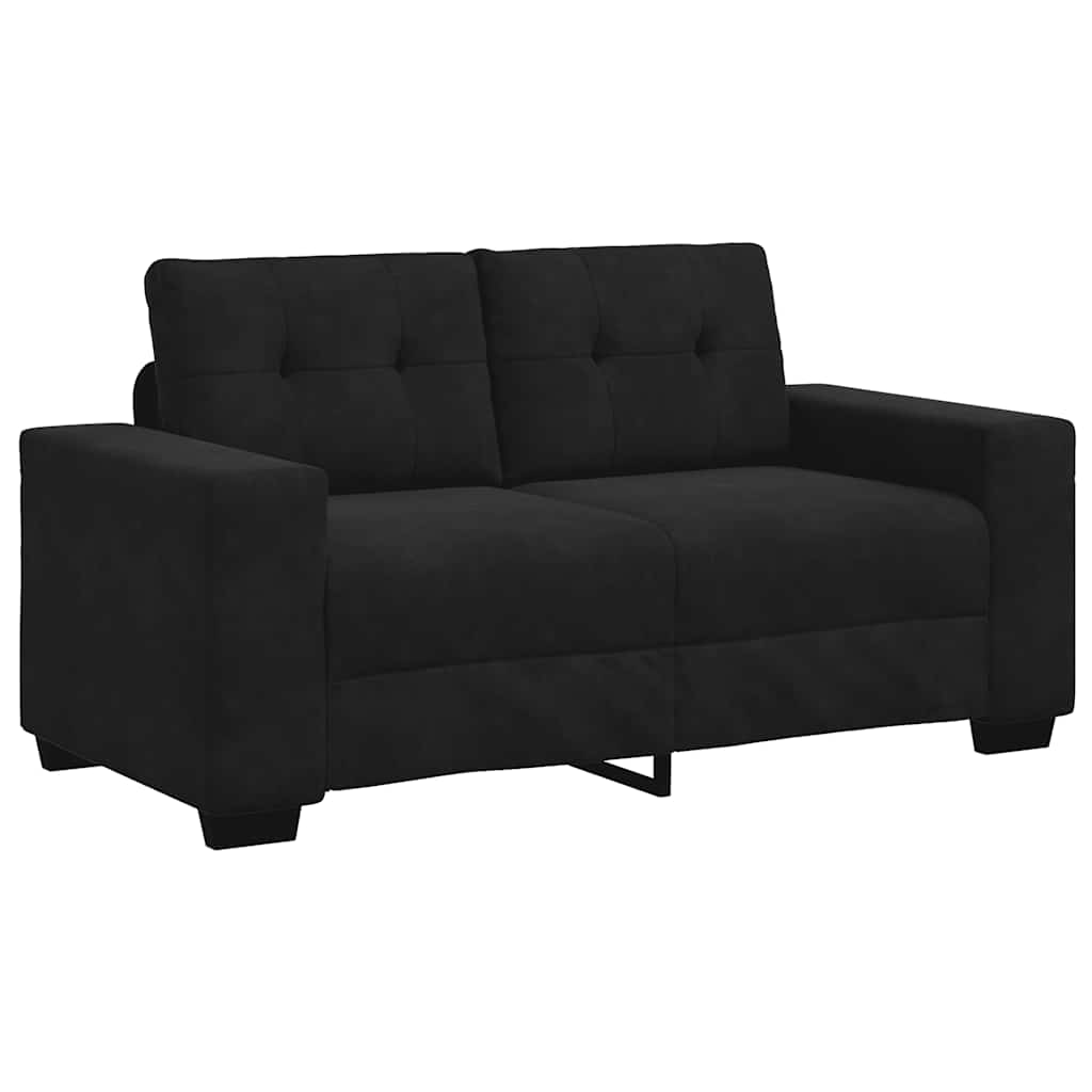 Loveseat bank 160x77x82 cm fluweel zwart is nu te koop bij PeponiXL, paradijselijk wonen!