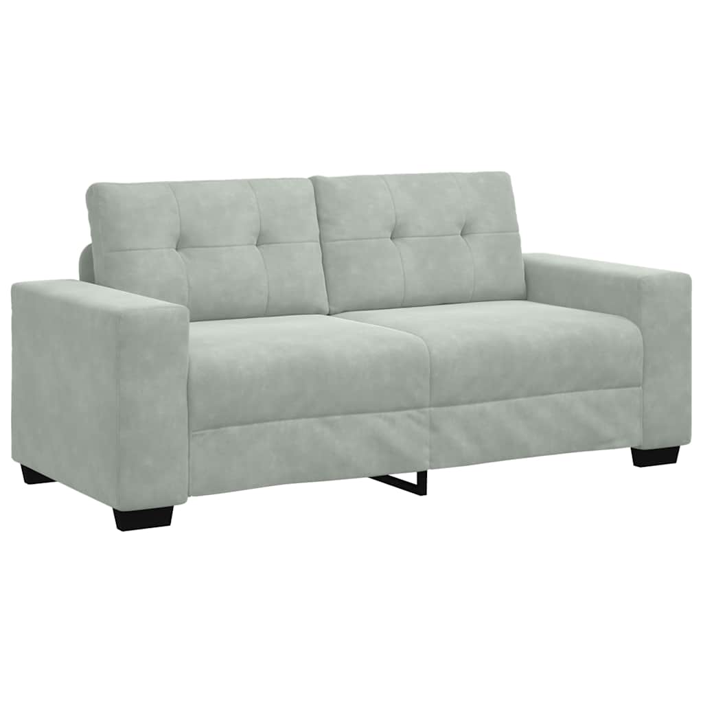 Loveseat bank 180x77x82 cm fluweel lichtgrijs is nu te koop bij PeponiXL, paradijselijk wonen!