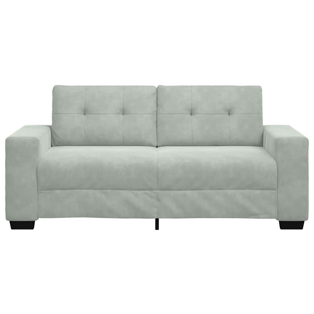 Loveseat bank 180x77x82 cm fluweel lichtgrijs is nu te koop bij PeponiXL, paradijselijk wonen!