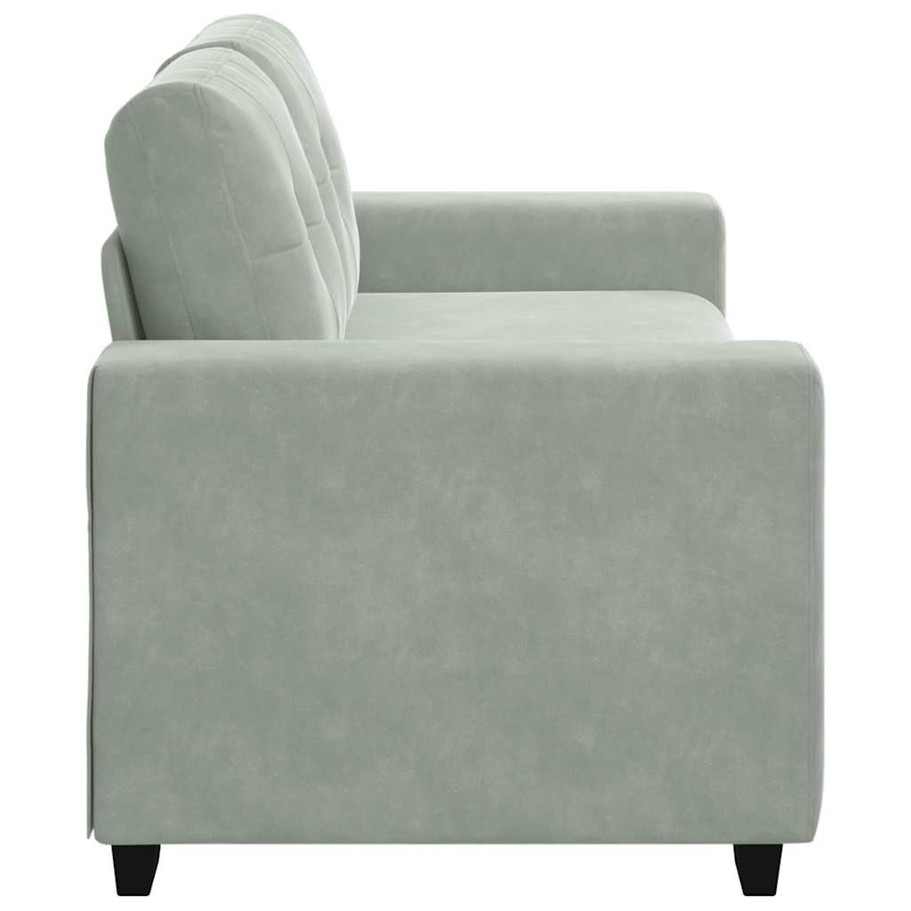 Loveseat bank 180x77x82 cm fluweel lichtgrijs is nu te koop bij PeponiXL, paradijselijk wonen!