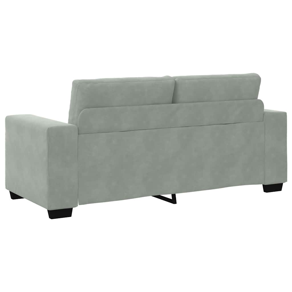 Loveseat bank 180x77x82 cm fluweel lichtgrijs is nu te koop bij PeponiXL, paradijselijk wonen!