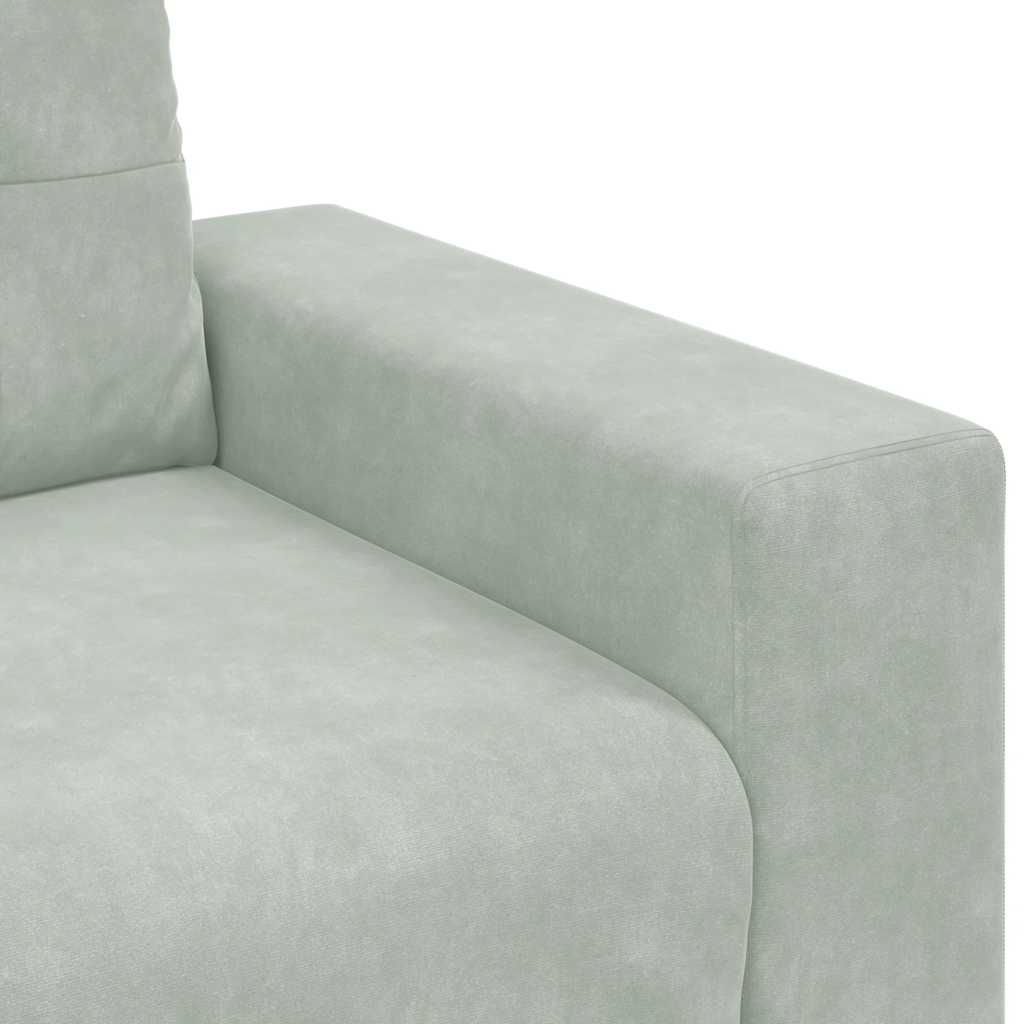 Loveseat bank 180x77x82 cm fluweel lichtgrijs is nu te koop bij PeponiXL, paradijselijk wonen!