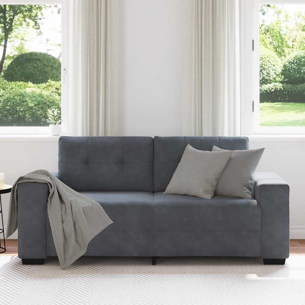 Loveseat bank 180x77x82 cm fluweel donkergrijs is nu te koop bij PeponiXL, paradijselijk wonen!