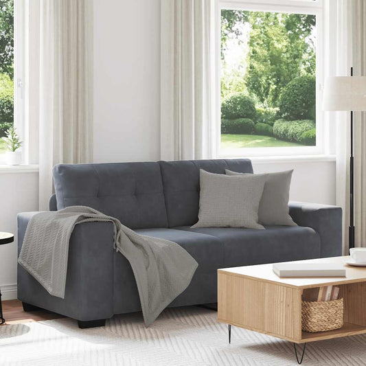 Loveseat bank 180x77x82 cm fluweel donkergrijs is nu te koop bij PeponiXL, paradijselijk wonen!