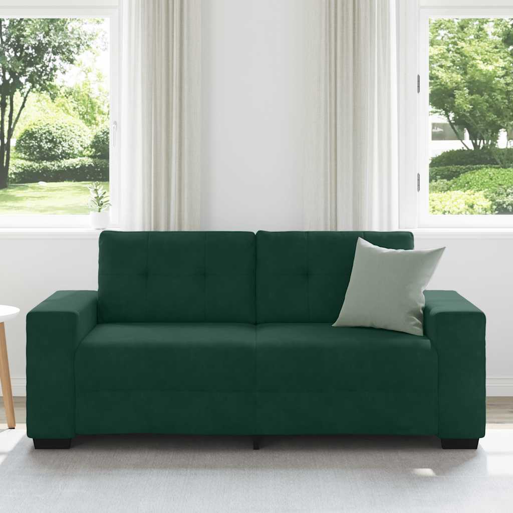 Loveseat Sofa Donkergroen 180x77x82 cm Fluweel is nu te koop bij PeponiXL, paradijselijk wonen!