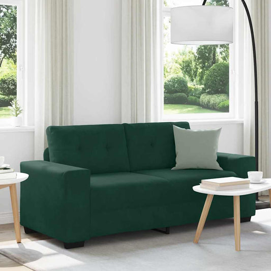Loveseat Sofa Donkergroen 180x77x82 cm Fluweel is nu te koop bij PeponiXL, paradijselijk wonen!