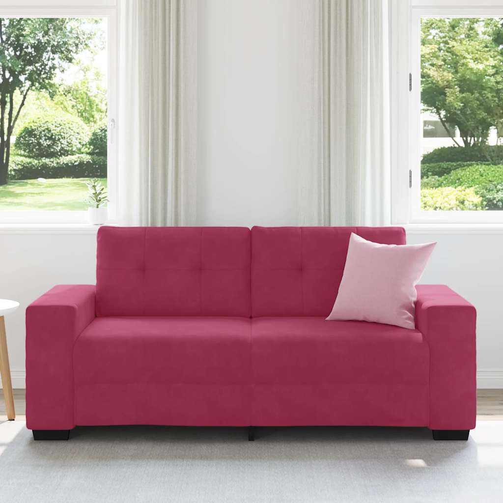 Loveseat Sofa Wijnrood 180x77x82 cm Fluweel is nu te koop bij PeponiXL, paradijselijk wonen!