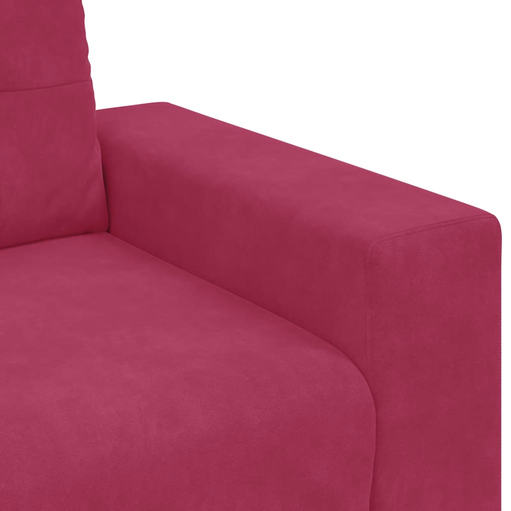 Loveseat Sofa Wijnrood 180x77x82 cm Fluweel is nu te koop bij PeponiXL, paradijselijk wonen!