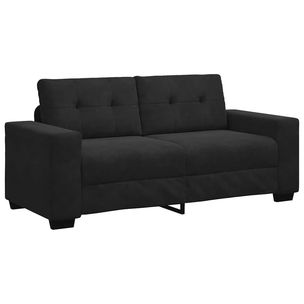 Loveseat bank 180x77x82 cm fluweel zwart is nu te koop bij PeponiXL, paradijselijk wonen!
