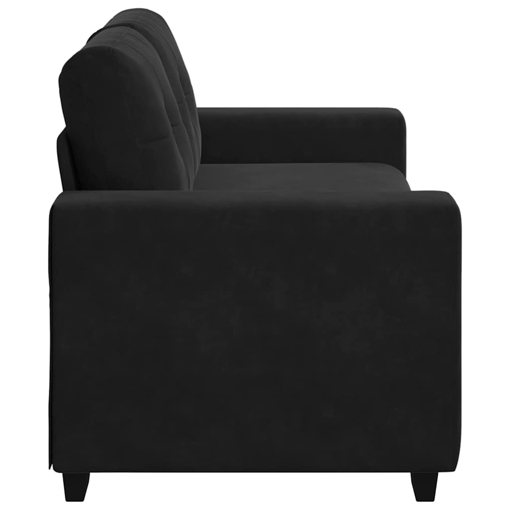 Loveseat bank 180x77x82 cm fluweel zwart is nu te koop bij PeponiXL, paradijselijk wonen!