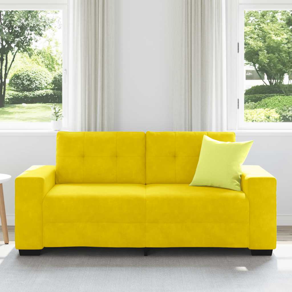 Loveseat Sofa Geel 180x77x82 cm Fluweel is nu te koop bij PeponiXL, paradijselijk wonen!