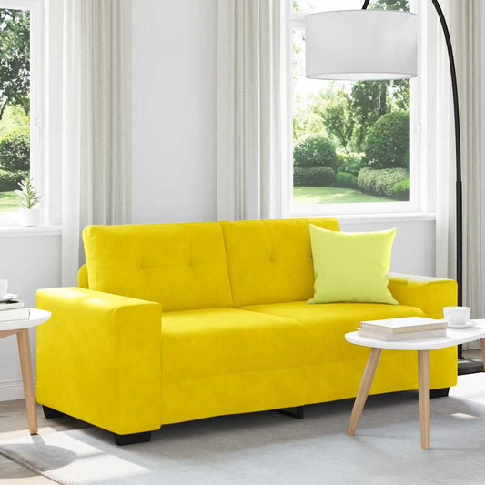 Loveseat Sofa Geel 180x77x82 cm Fluweel is nu te koop bij PeponiXL, paradijselijk wonen!