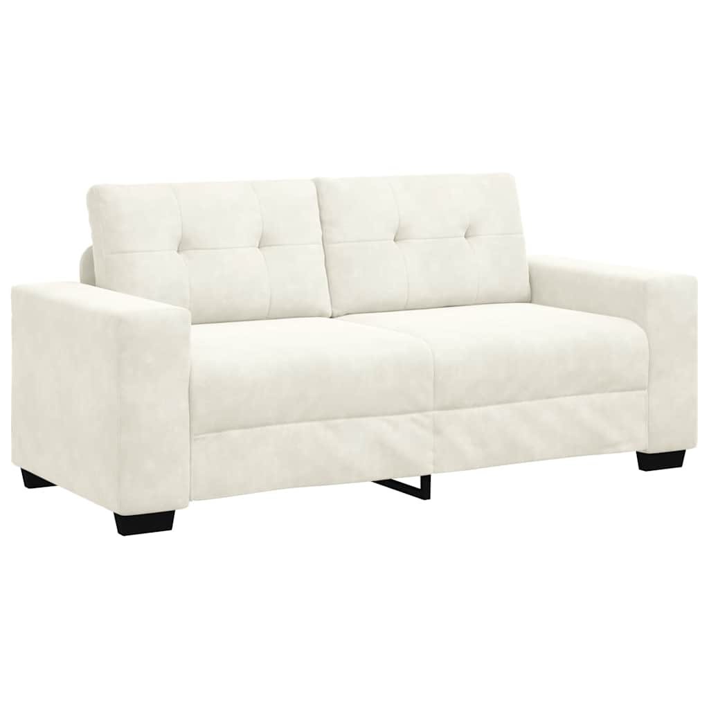 Loveseat Sofa Crème 180x77x82 cm Fluweel is nu te koop bij PeponiXL, paradijselijk wonen!