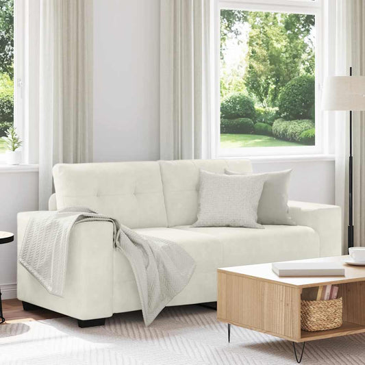 Loveseat Sofa Crème 180x77x82 cm Fluweel is nu te koop bij PeponiXL, paradijselijk wonen!