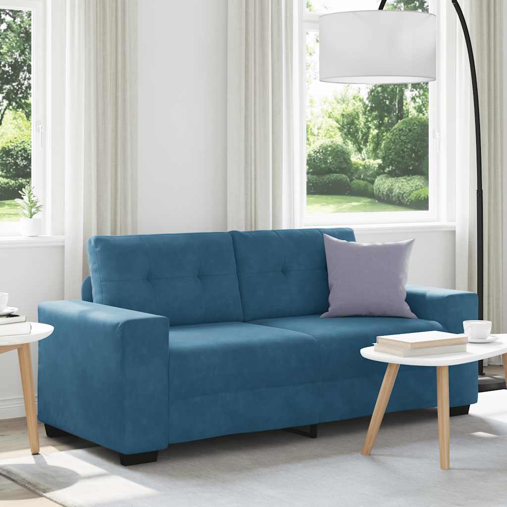 Loveseat Sofa Blauw 180x77x82 cm Fluweel is nu te koop bij PeponiXL, paradijselijk wonen!