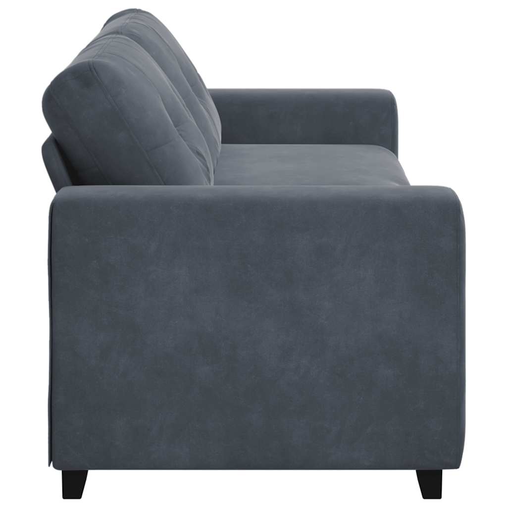 3-zitsbank donkergrijs 220x78x80 cm fluweel is nu te koop bij PeponiXL, paradijselijk wonen!