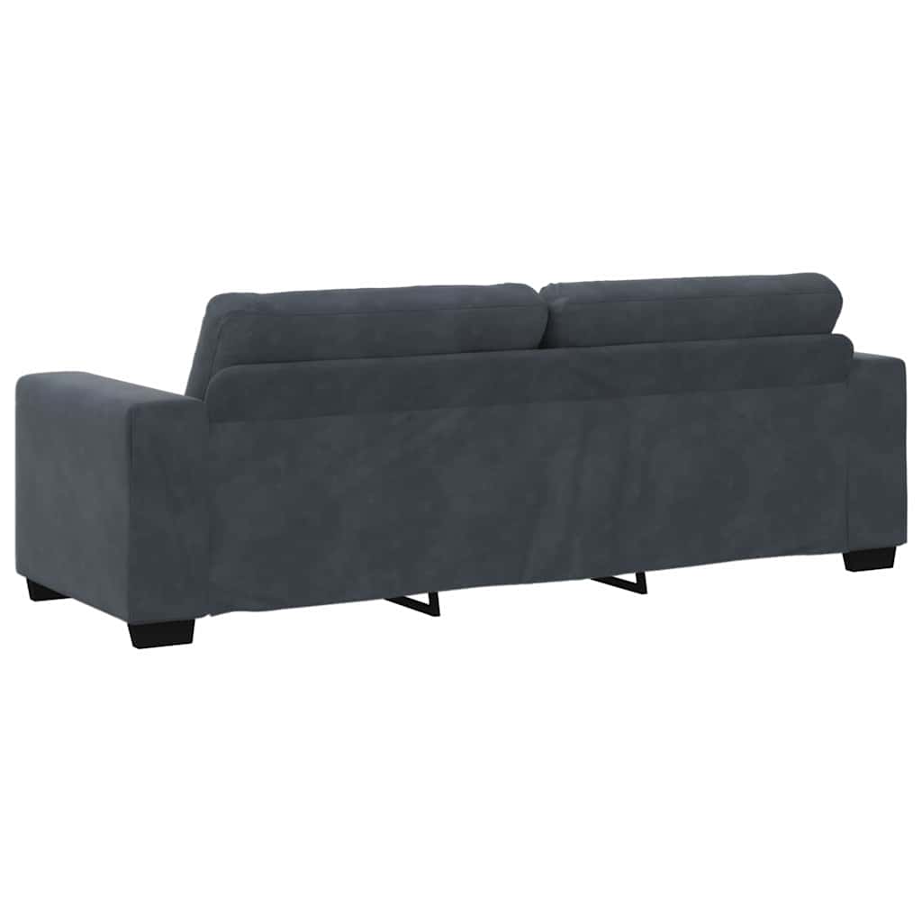 3-zitsbank donkergrijs 220x78x80 cm fluweel is nu te koop bij PeponiXL, paradijselijk wonen!