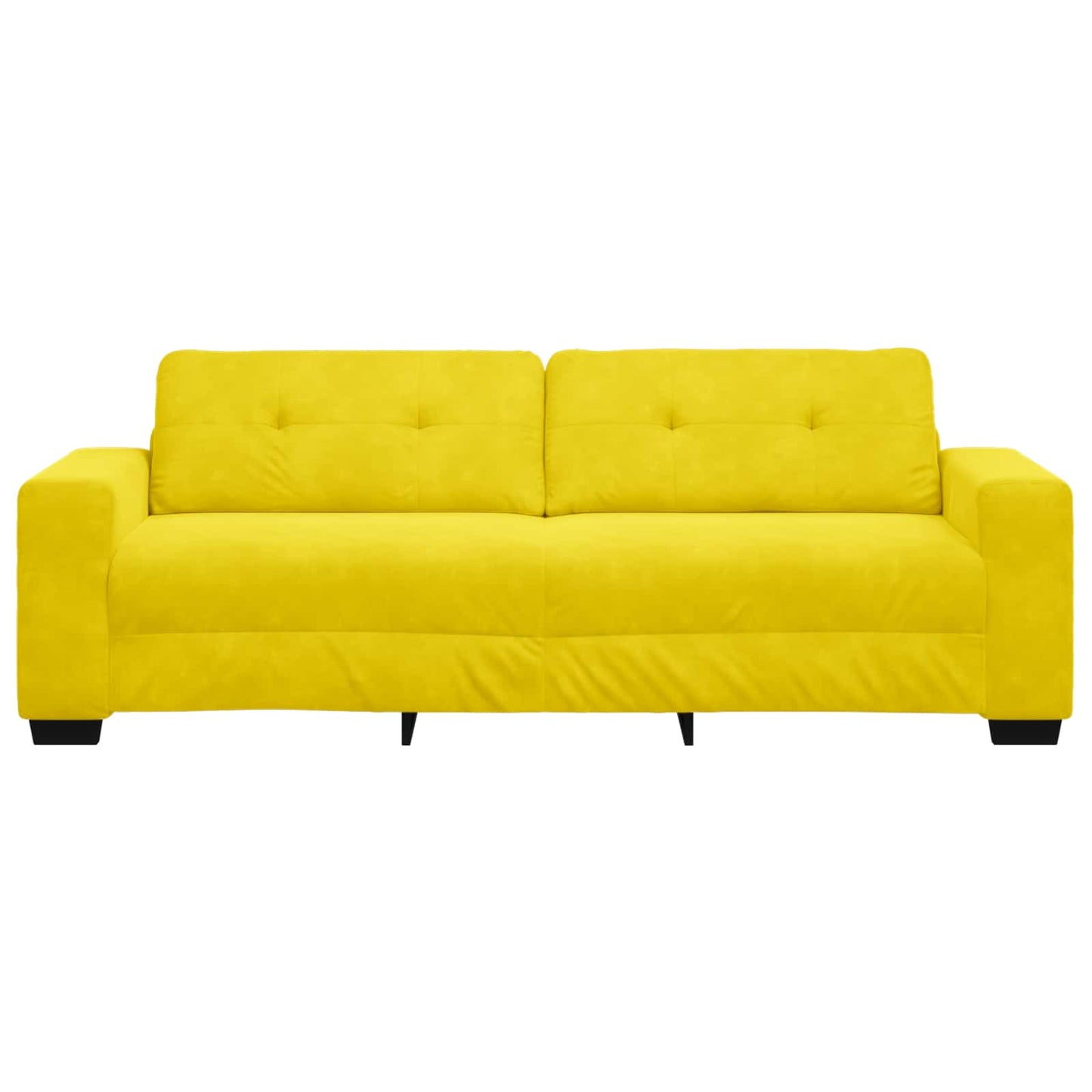 3-Zits Bank Geel 220 cm Fluweel