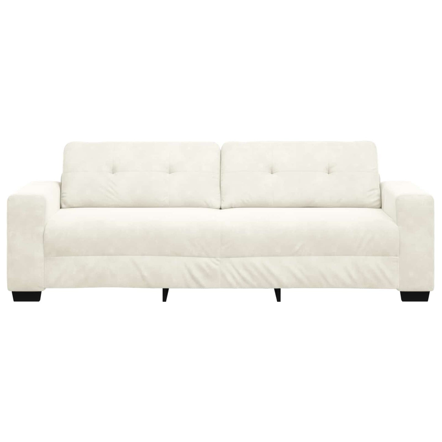 3-Zits Bank Crème 220 cm Fluweel