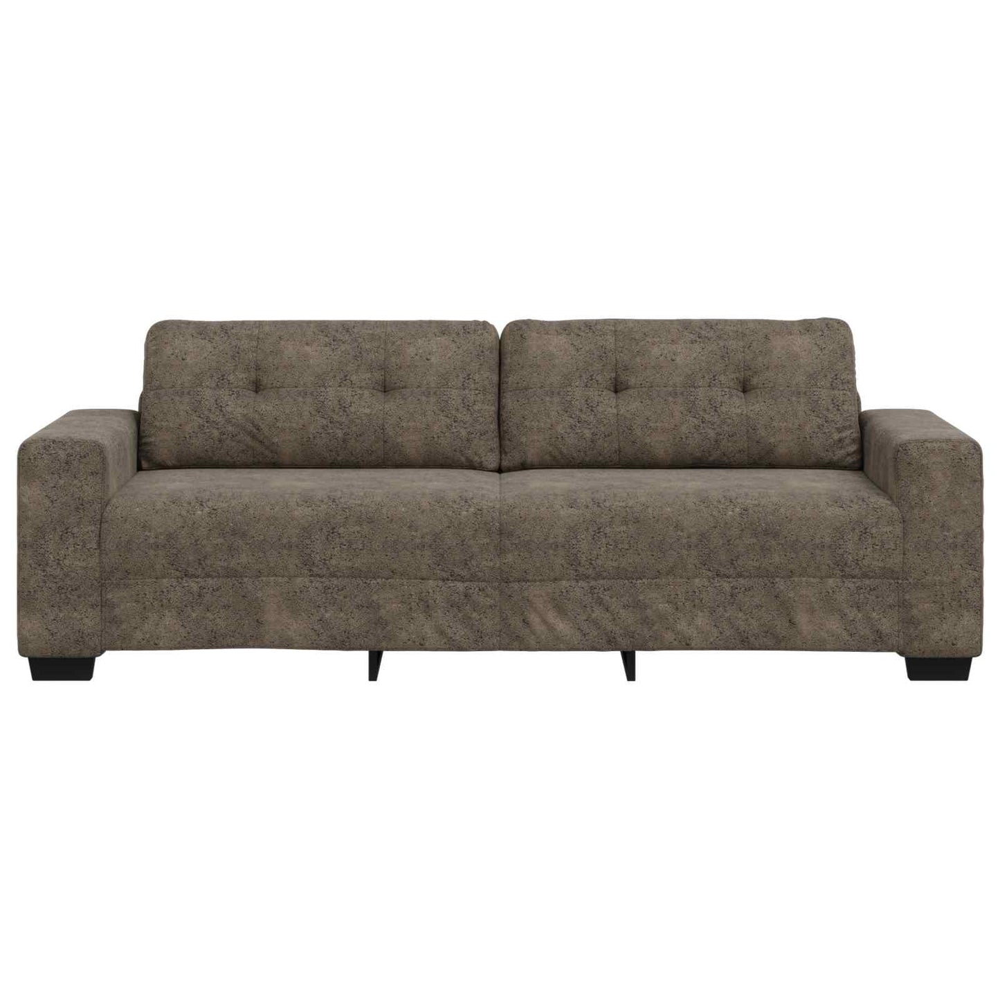 3-Zits Bank Donkergrijs 220 cm Nep Leer