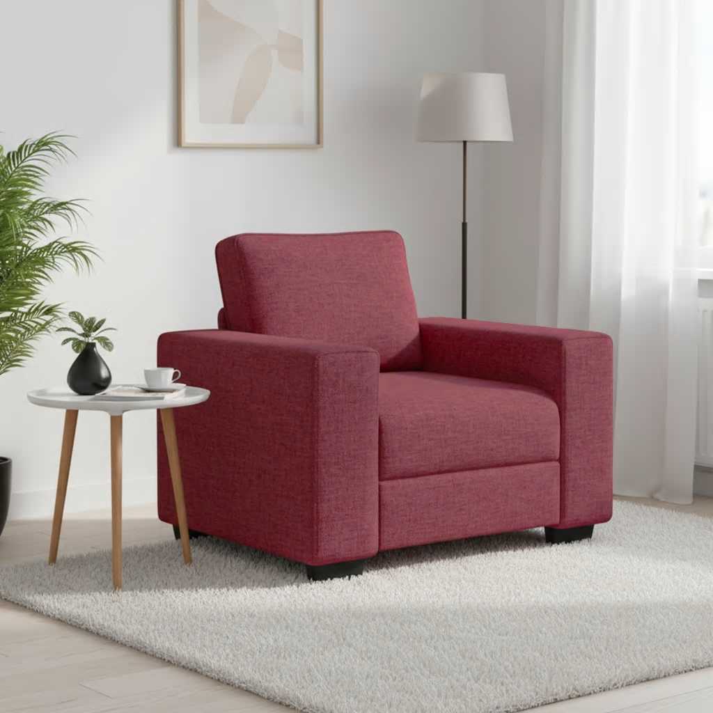 Bankstoel Wijnrood 100x77x82 cm Stof is nu te koop bij PeponiXL, paradijselijk wonen!