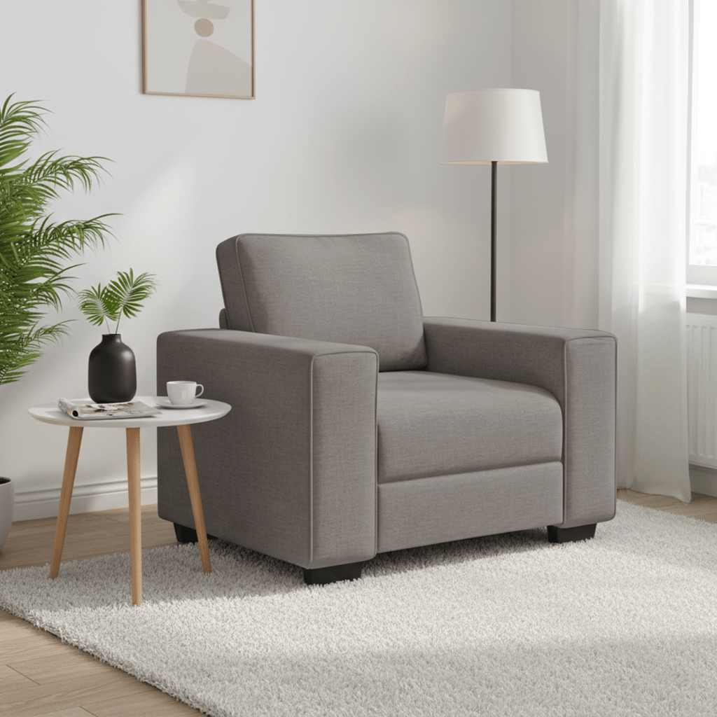 Sofastoel Taupe 100x77x82 cm Stof is nu te koop bij PeponiXL, paradijselijk wonen!