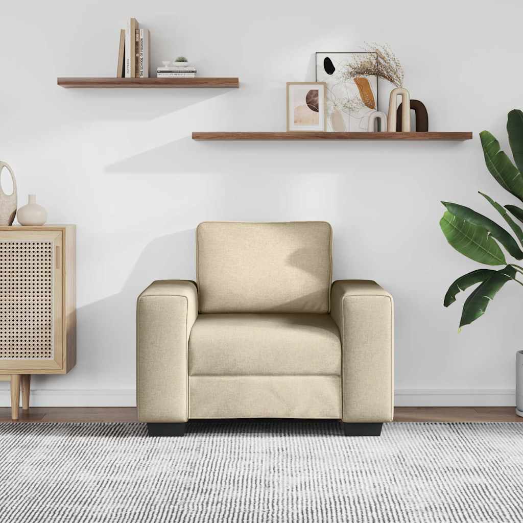 Sofastoel Crème 100x77x82 cm Stof is nu te koop bij PeponiXL, paradijselijk wonen!